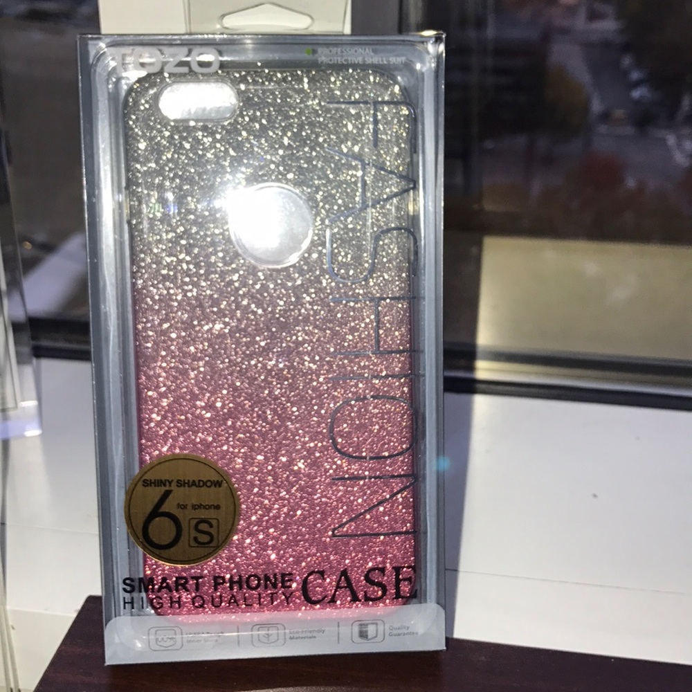 New Pink & Silver Glitter IPhone 6S Case by Tozo